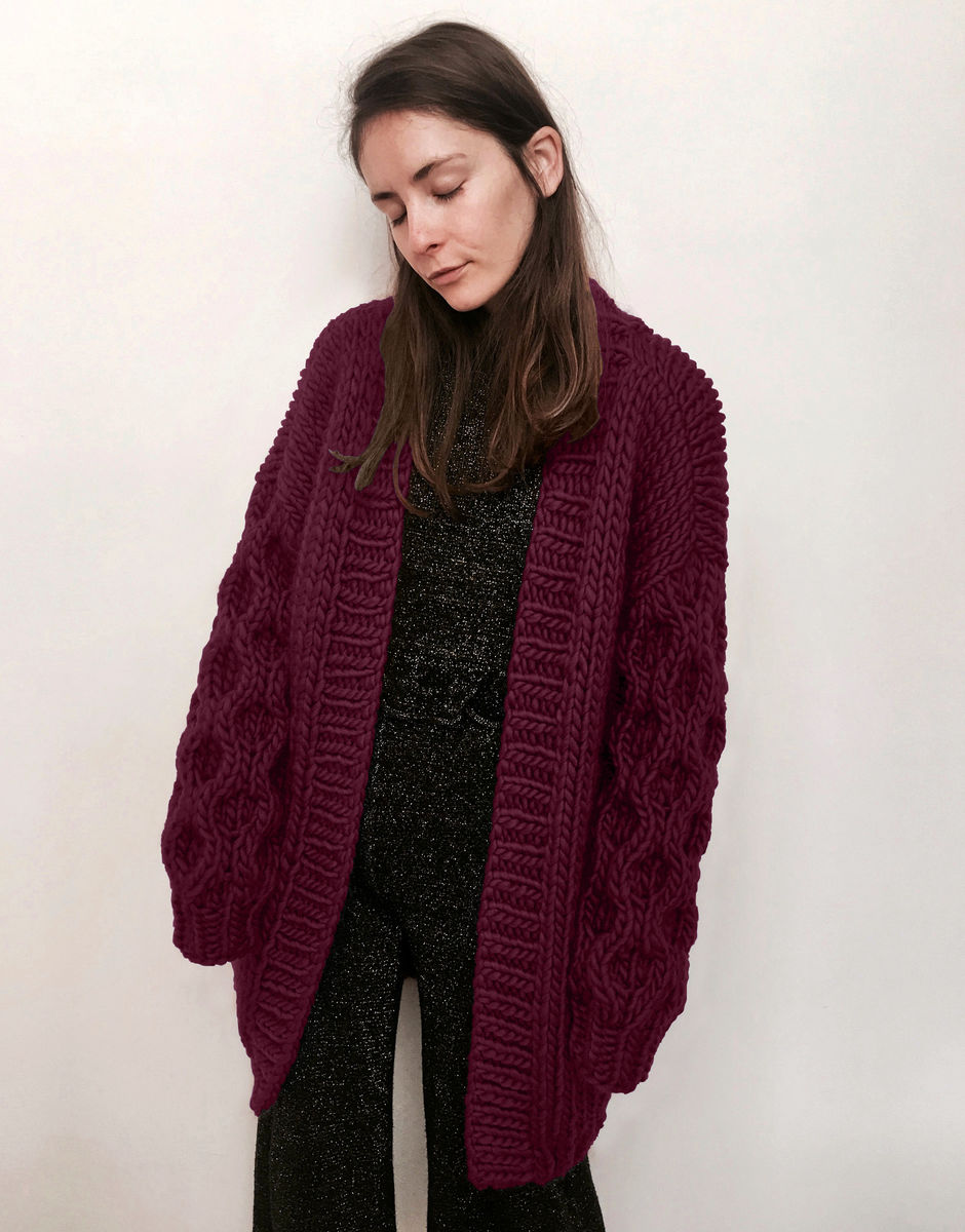Mr Honey Bear Cardigan Margaux Red