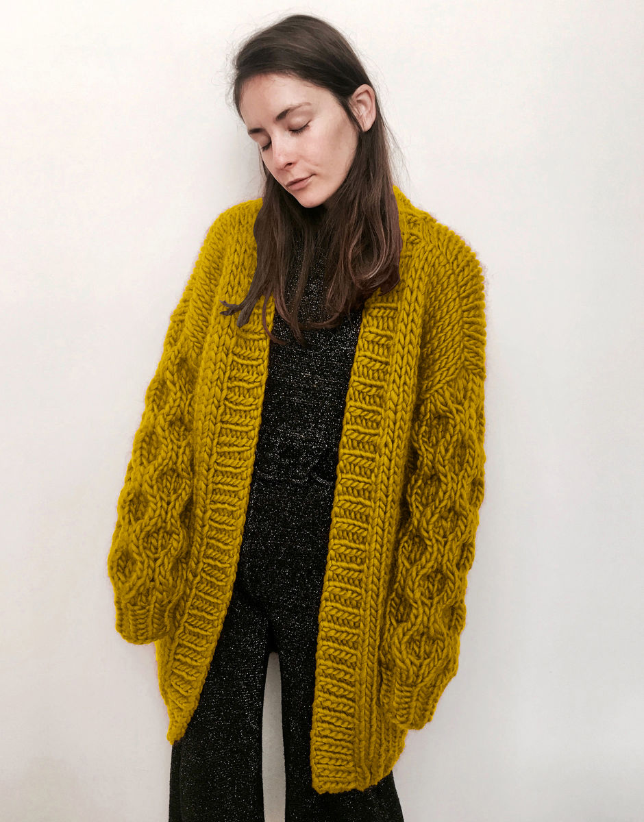 Mr Honey Bear Cardigan Mustard Sally