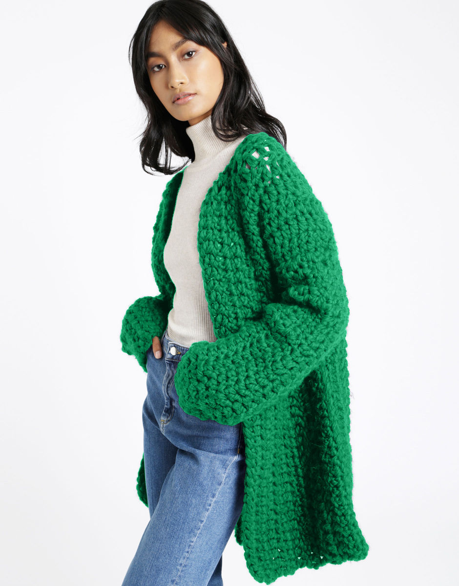 All Or Nothing Coatigan Emerald Green
