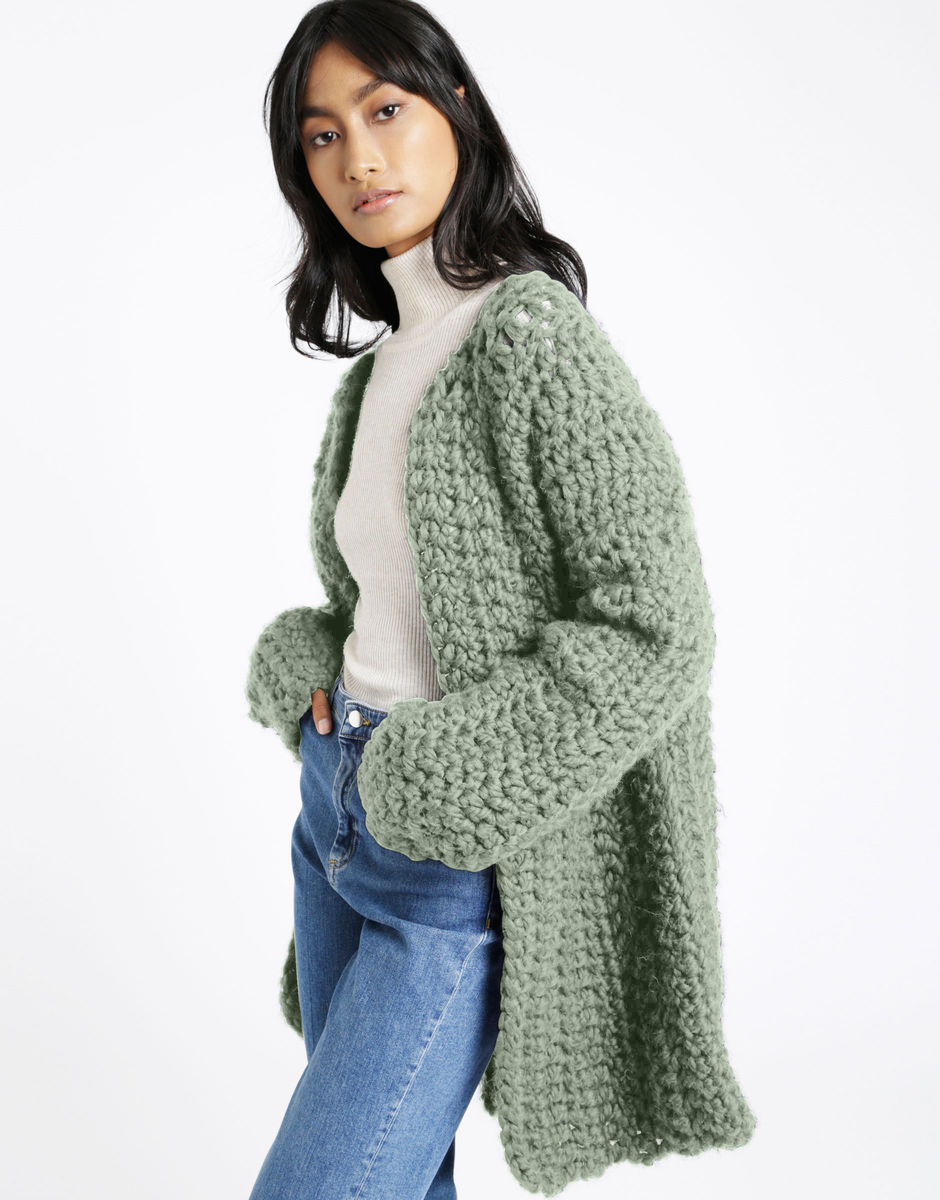 All Or Nothing Coatigan Eucalyptus Green