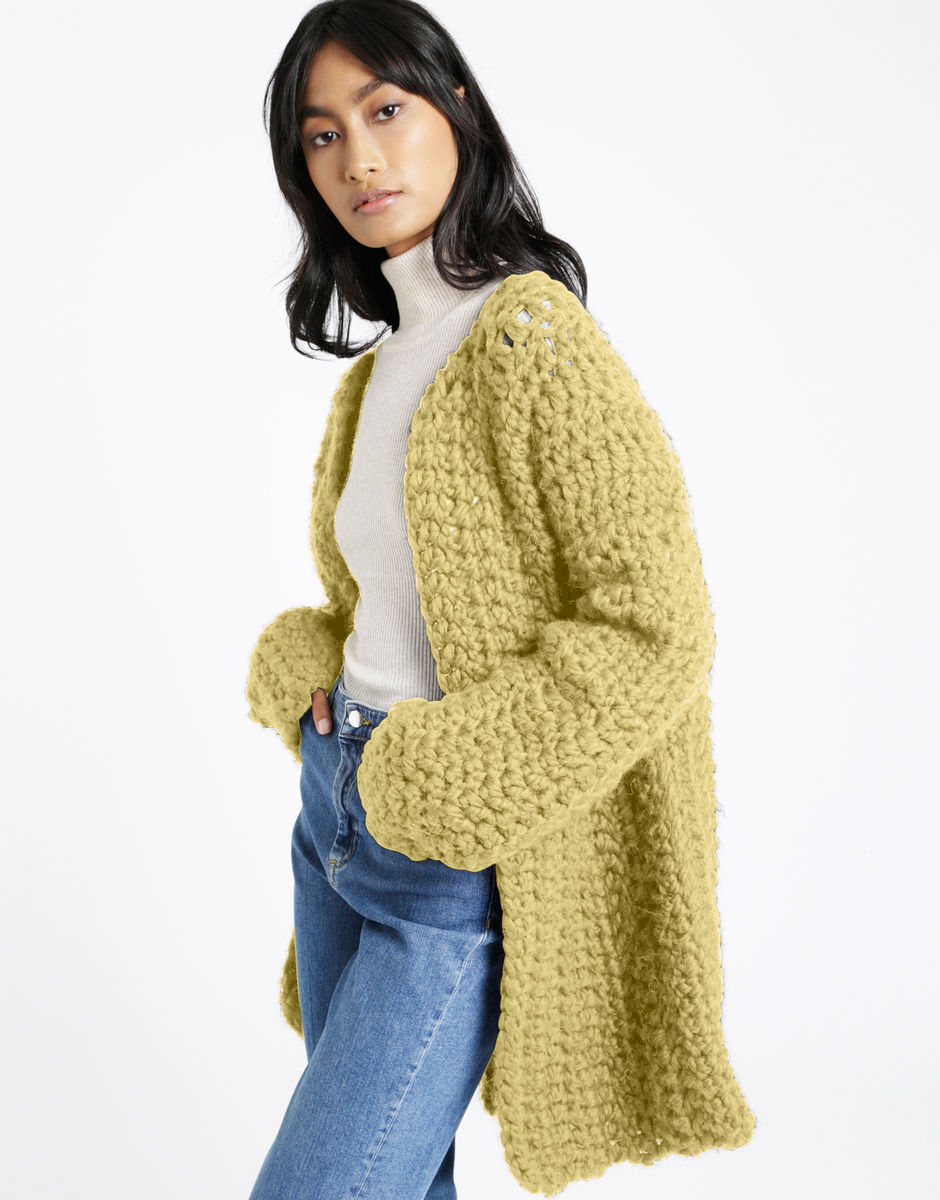 All Or Nothing Coatigan Chalk Yellow