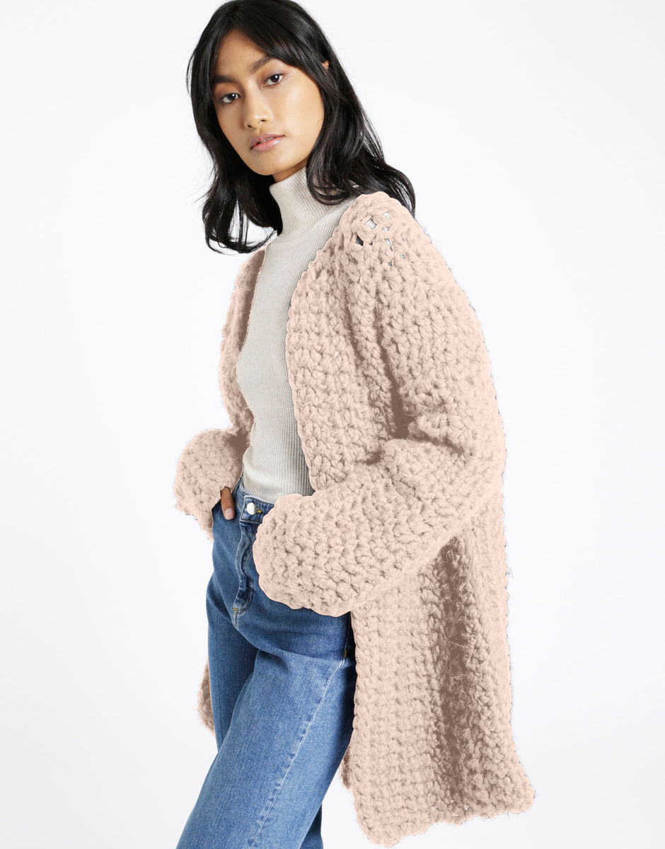 All Or Nothing Coatigan Cameo Rose