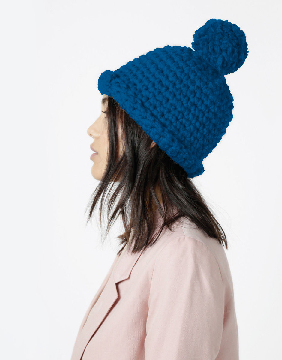 Burn It Up Beanie Sherpa Blue