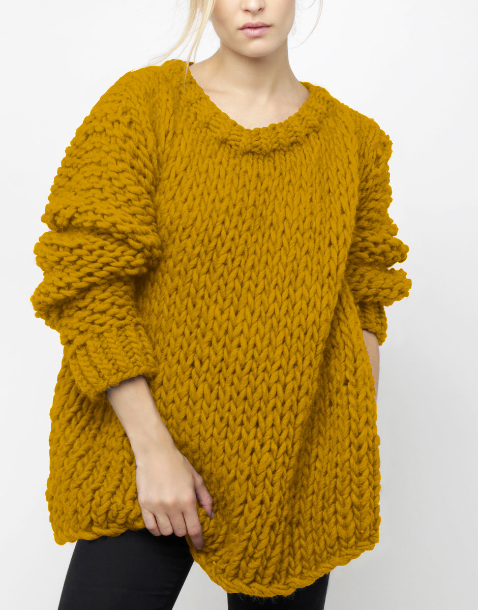 Wonderwool Sweater Mustard Sally