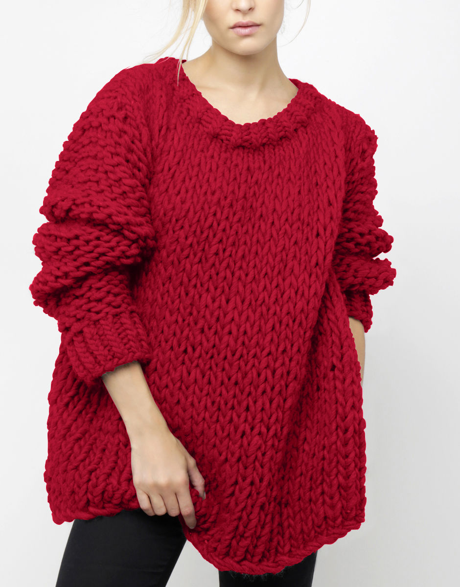 Wonderwool Sweater True Blood Red
