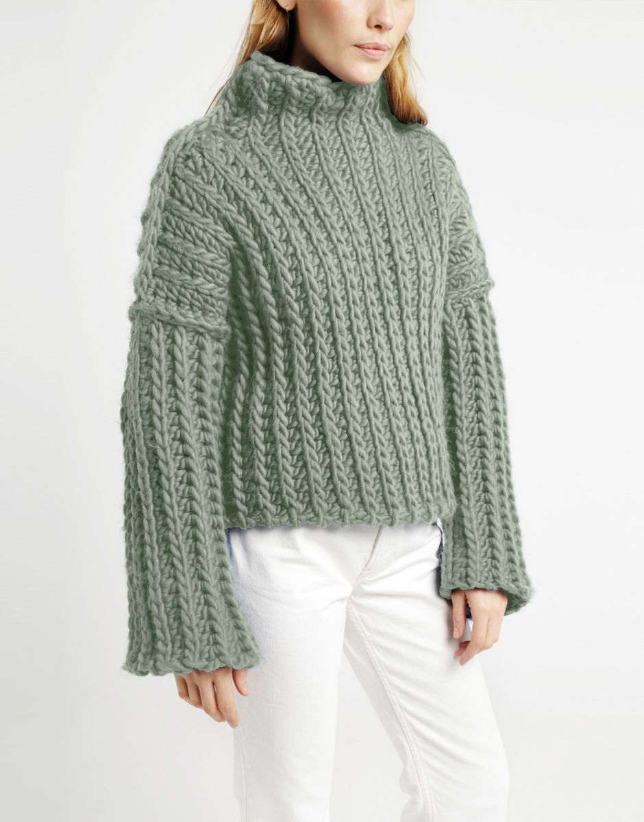 Heart of Mine Jumper Eucalyptus Green