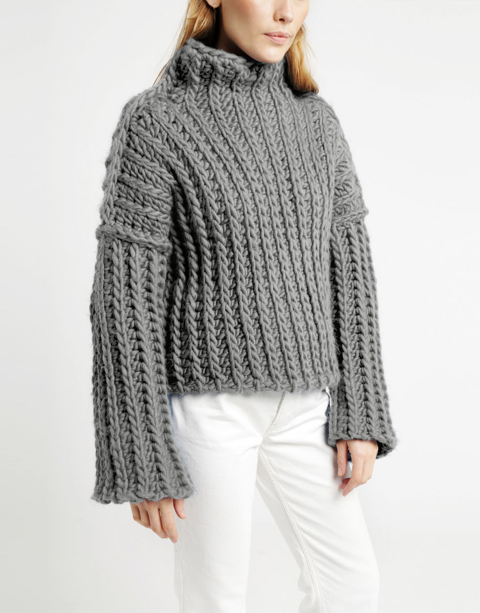Heart of Mine Jumper Tweed Grey