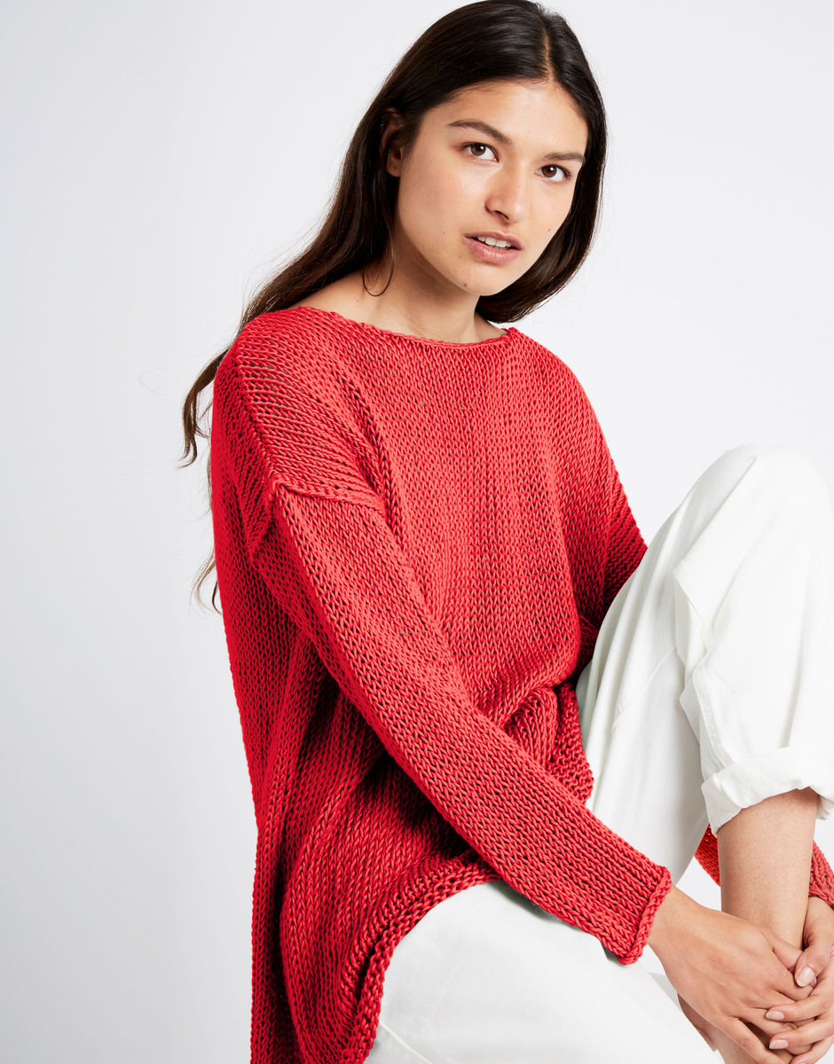Summertime Tunic Lipstick Red