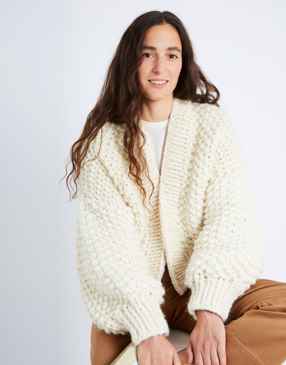 Iris Cardigan Ivory White