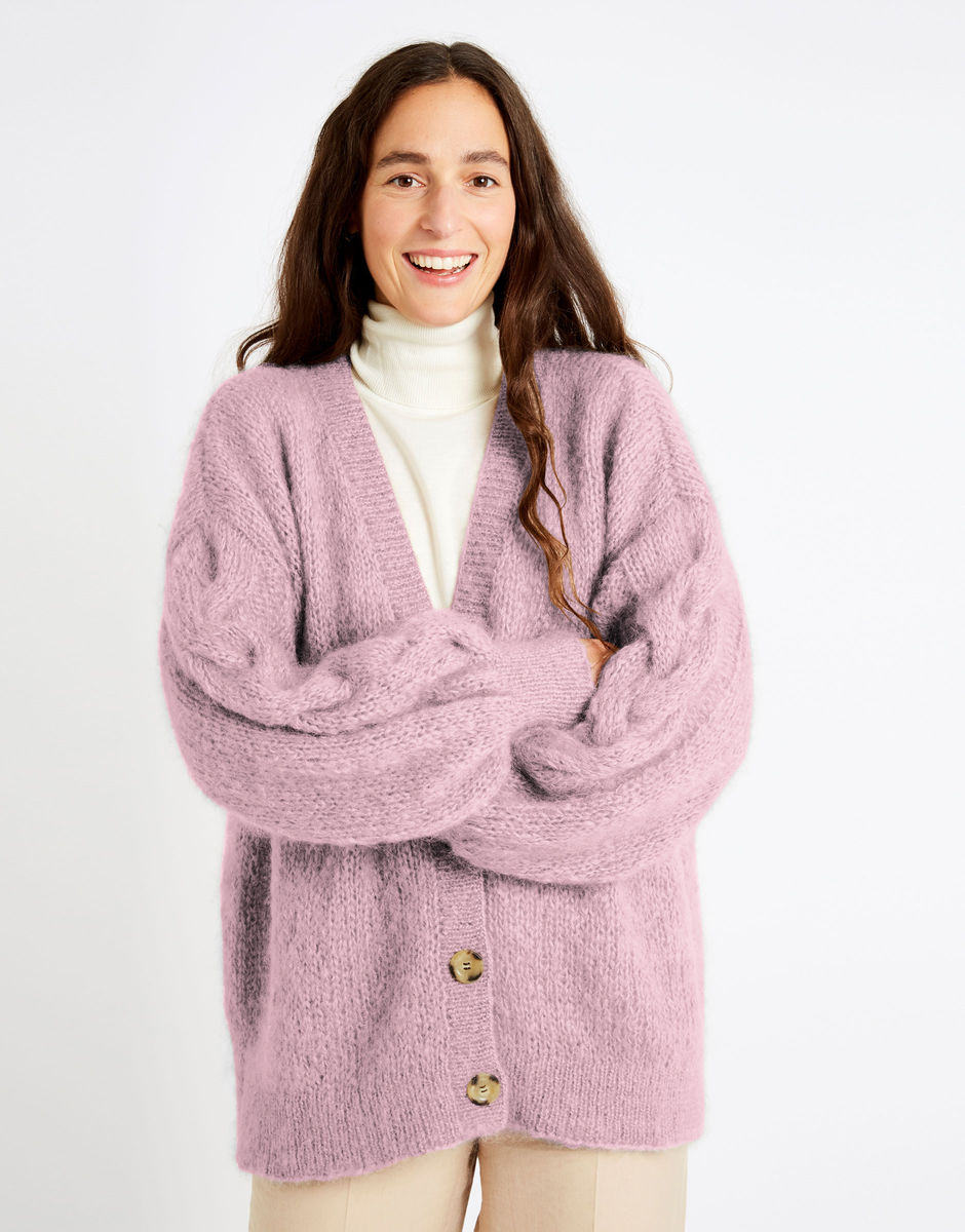 Miles Cardigan Bubblegum Pink