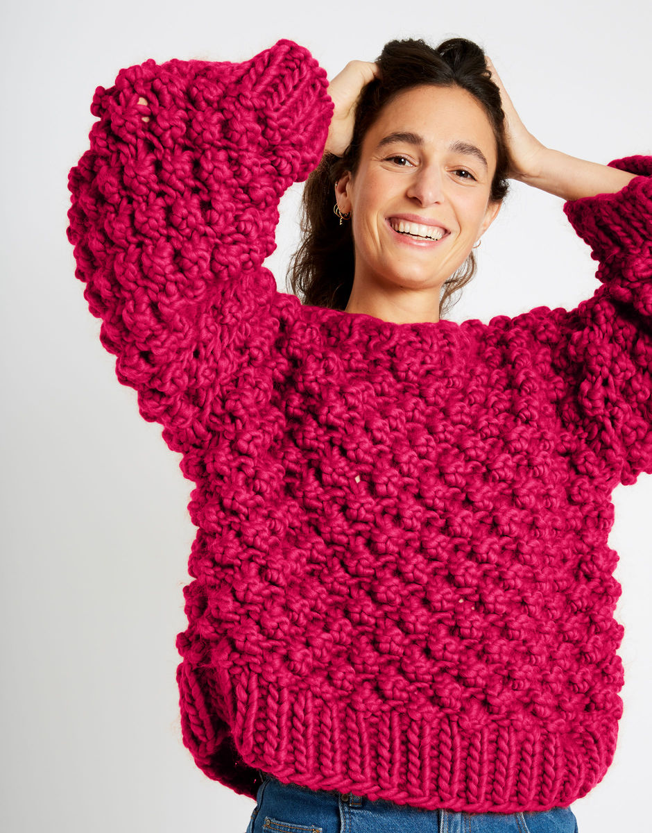 Winter Wonderland Sweater Hot Punk Pink