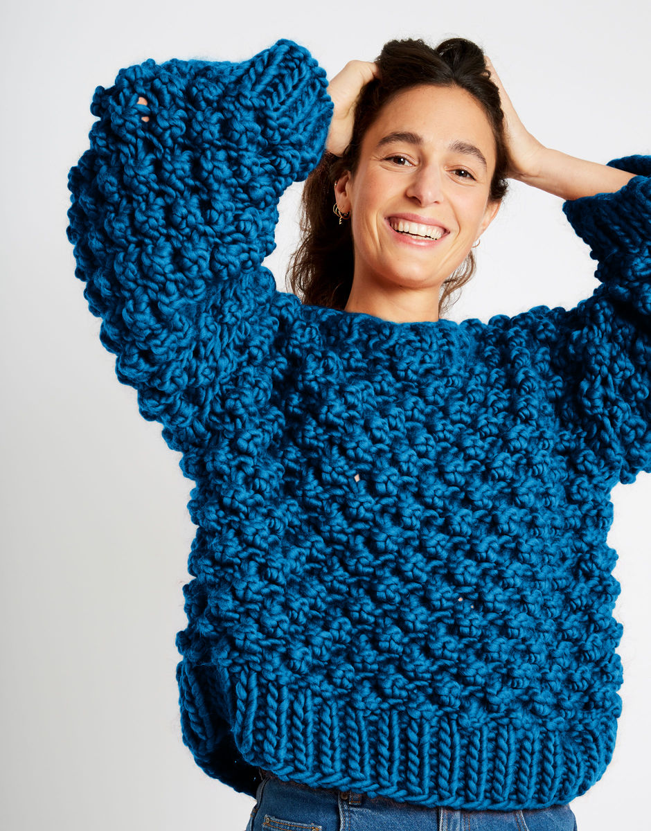 Winter Wonderland Sweater Sherpa Blue