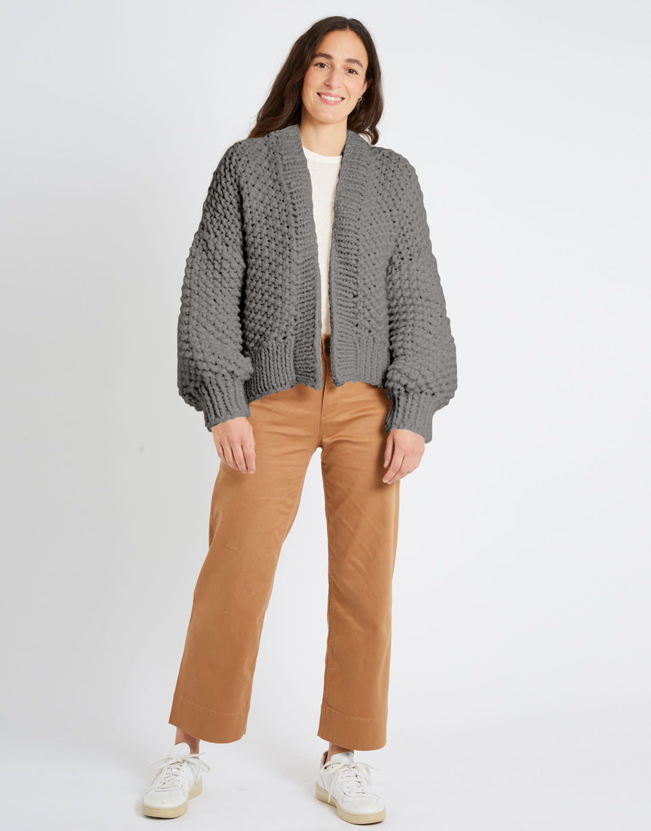Iris Cardigan Tweed Grey