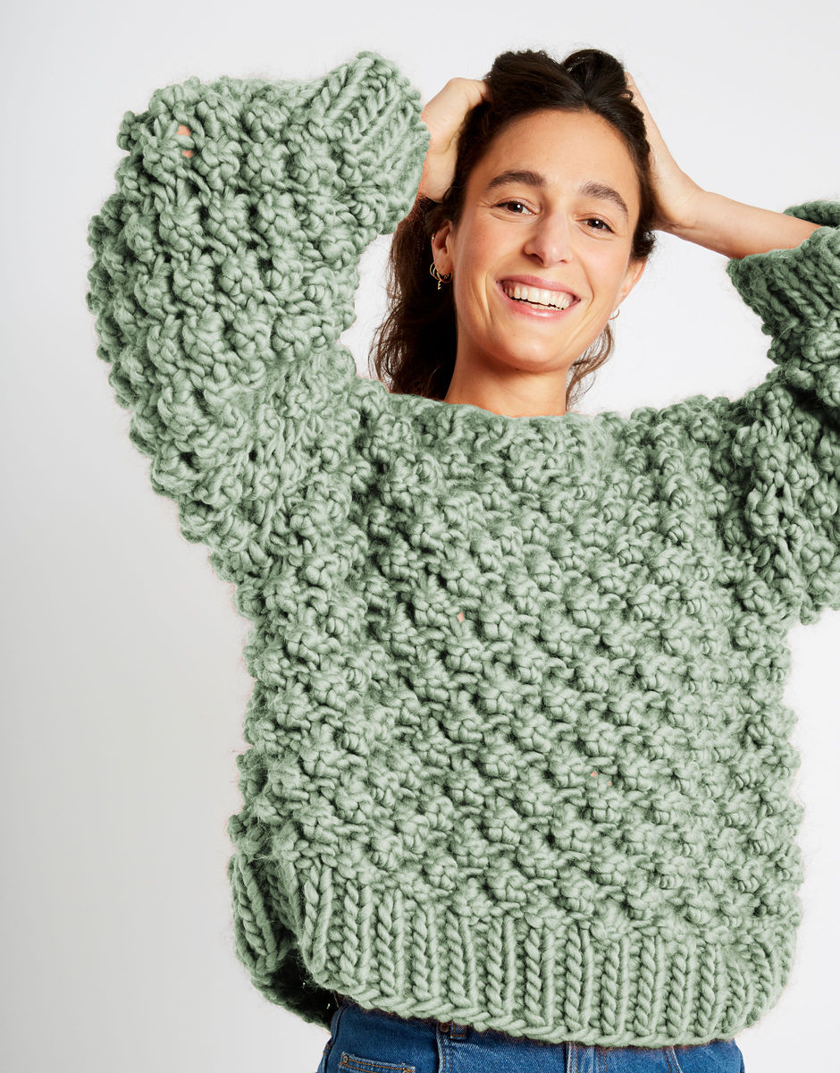 Winter Wonderland Sweater Eucalyptus Green