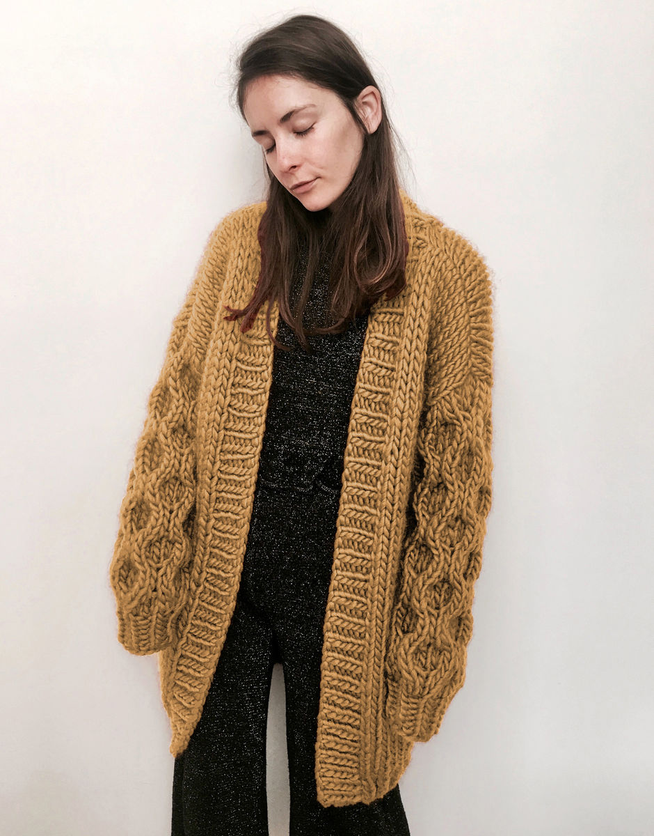 Mr Honey Bear Cardigan Blonde Beige