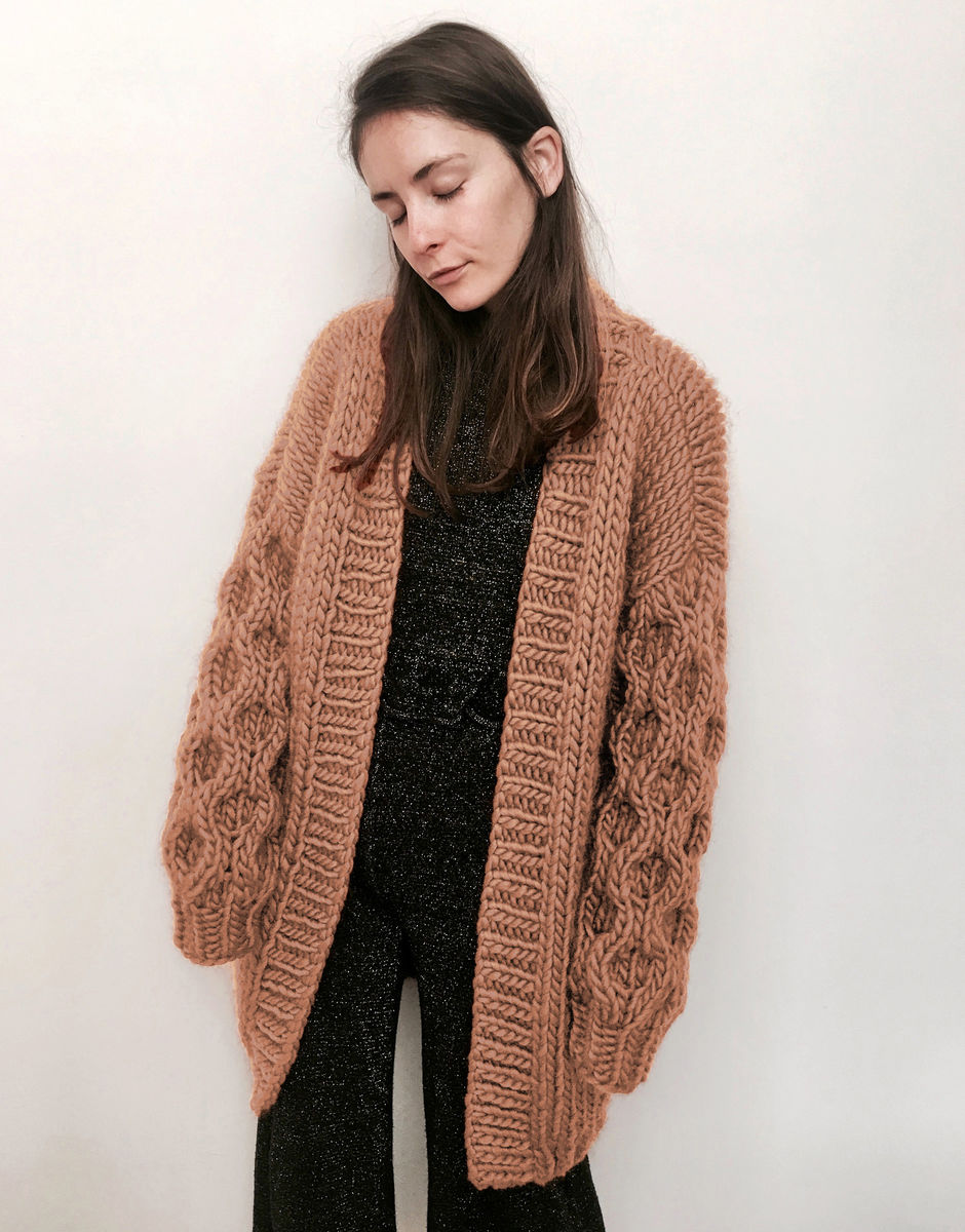 Mr Honey Bear Cardigan Mineral Pink