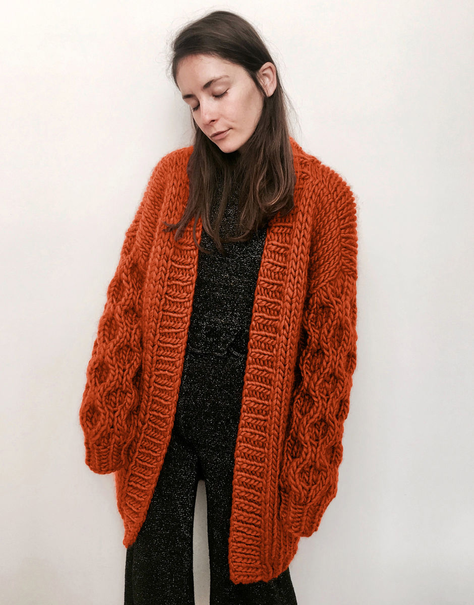 Mr Honey Bear Cardigan Earthy Orange