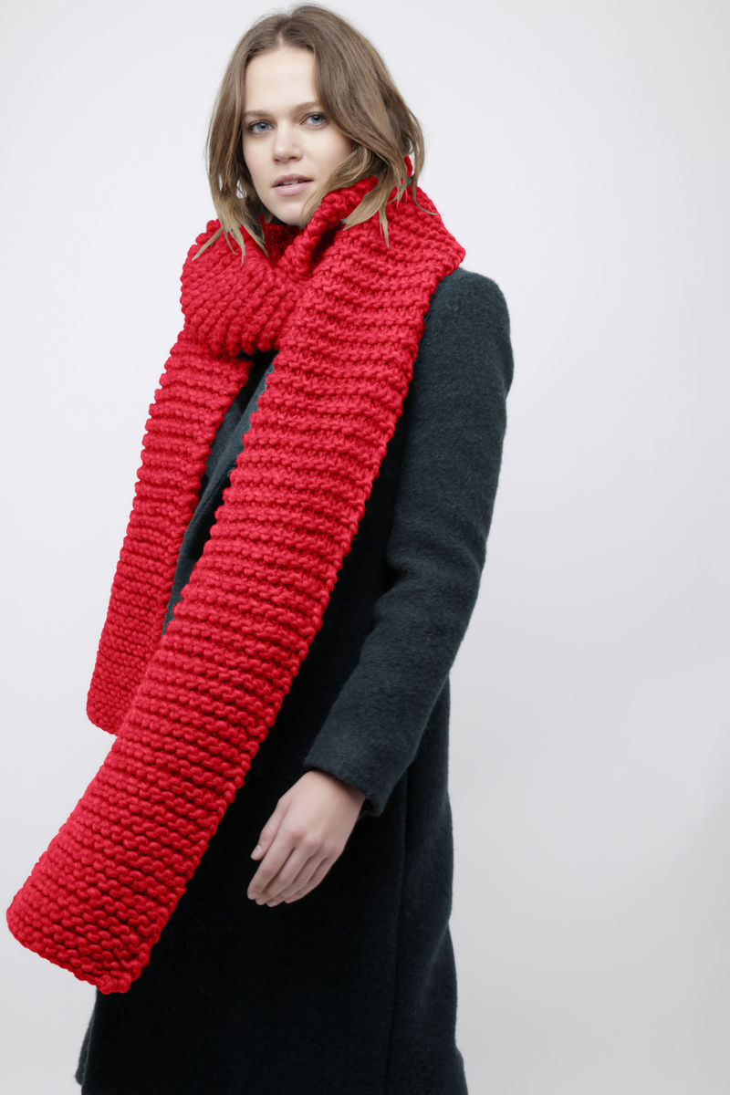 Midi Foxy Roxy Scarf Lipstick Red