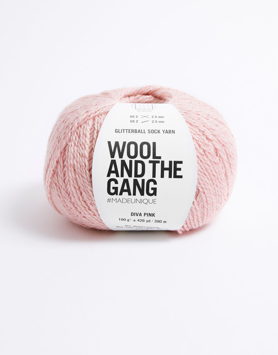 Glitterball Yarn Diva Pink