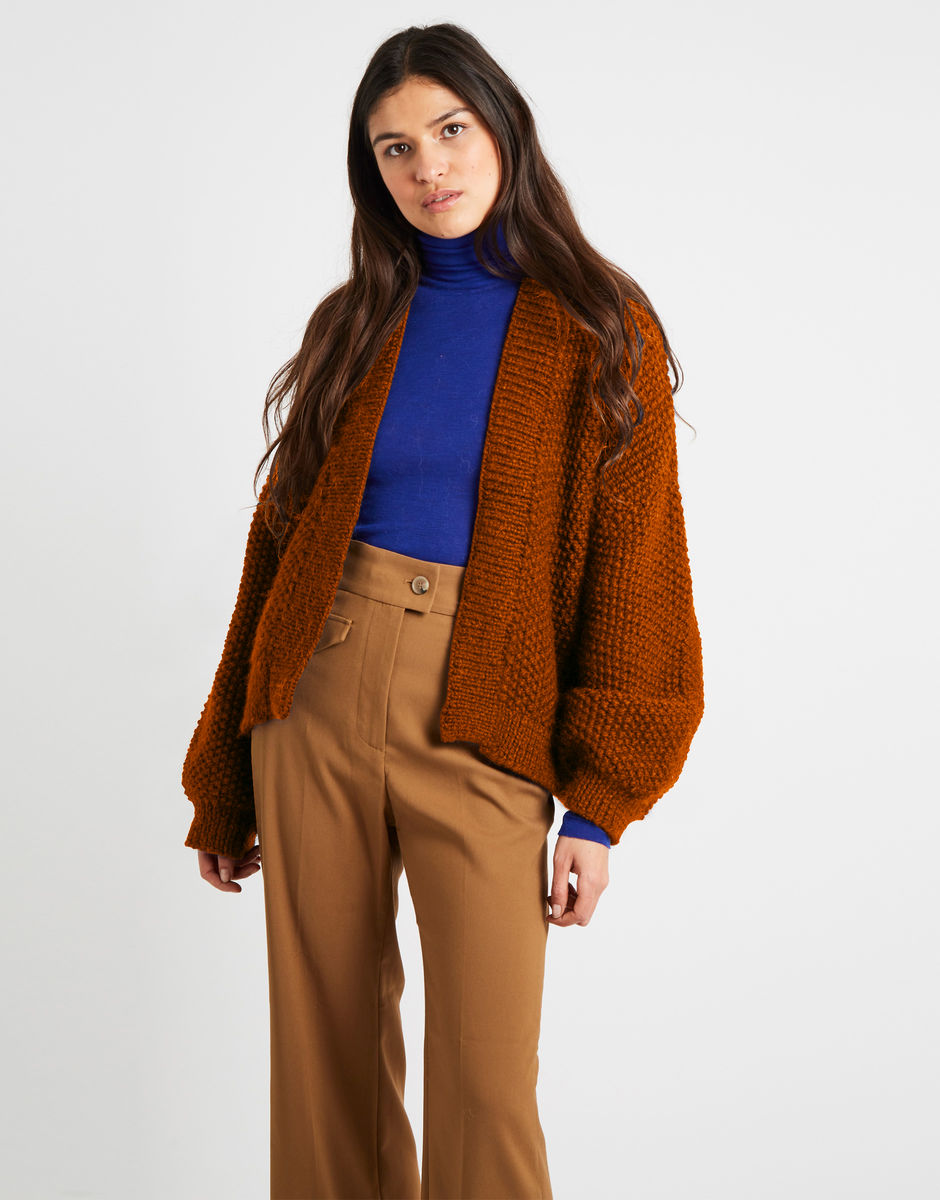 Grace Cardigan Chestnut Brown