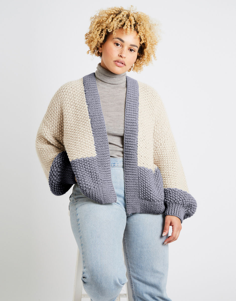 Grace Cardigan Two Tone Tweed Grey