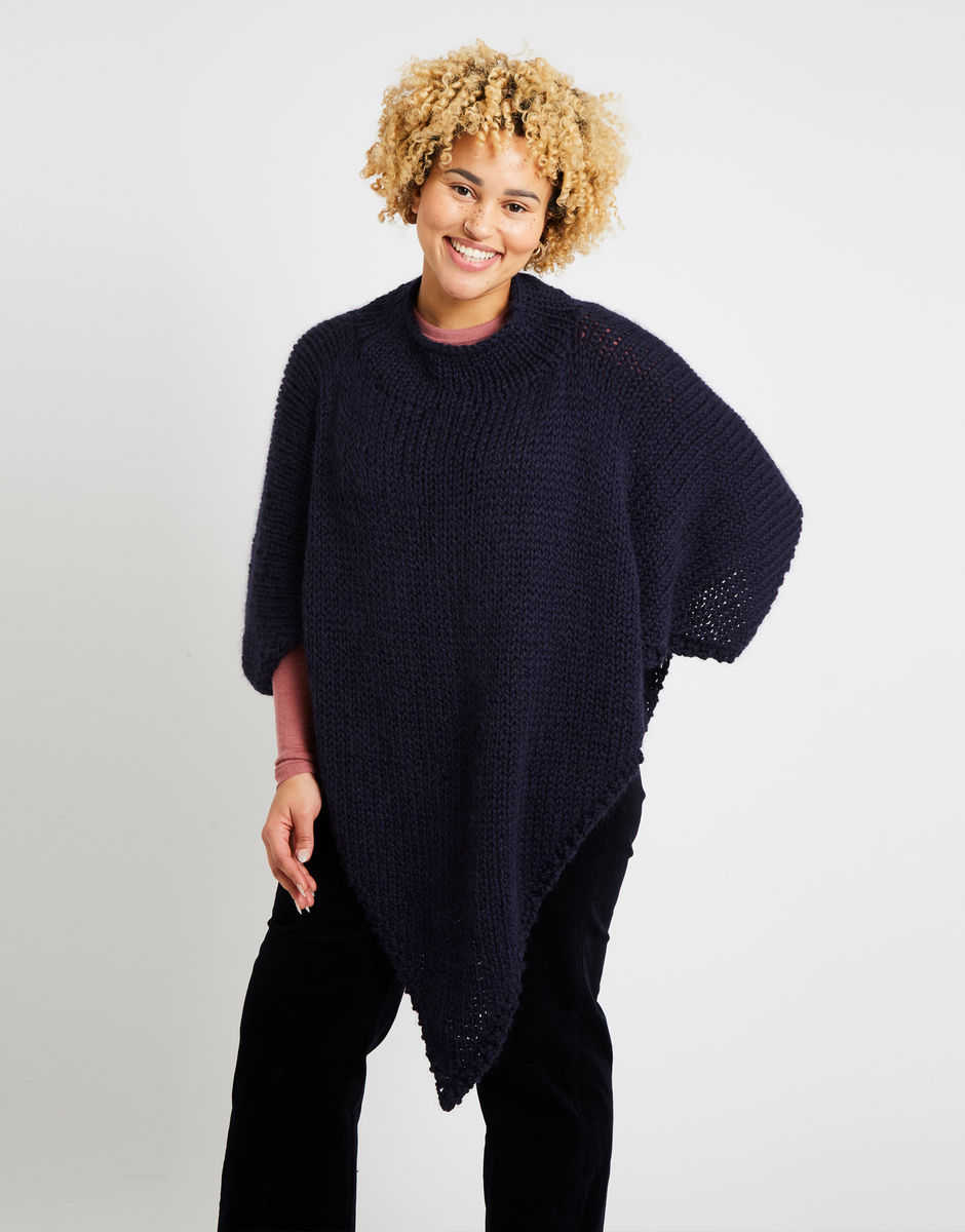 Poncho Gwyneth Midnight Blue