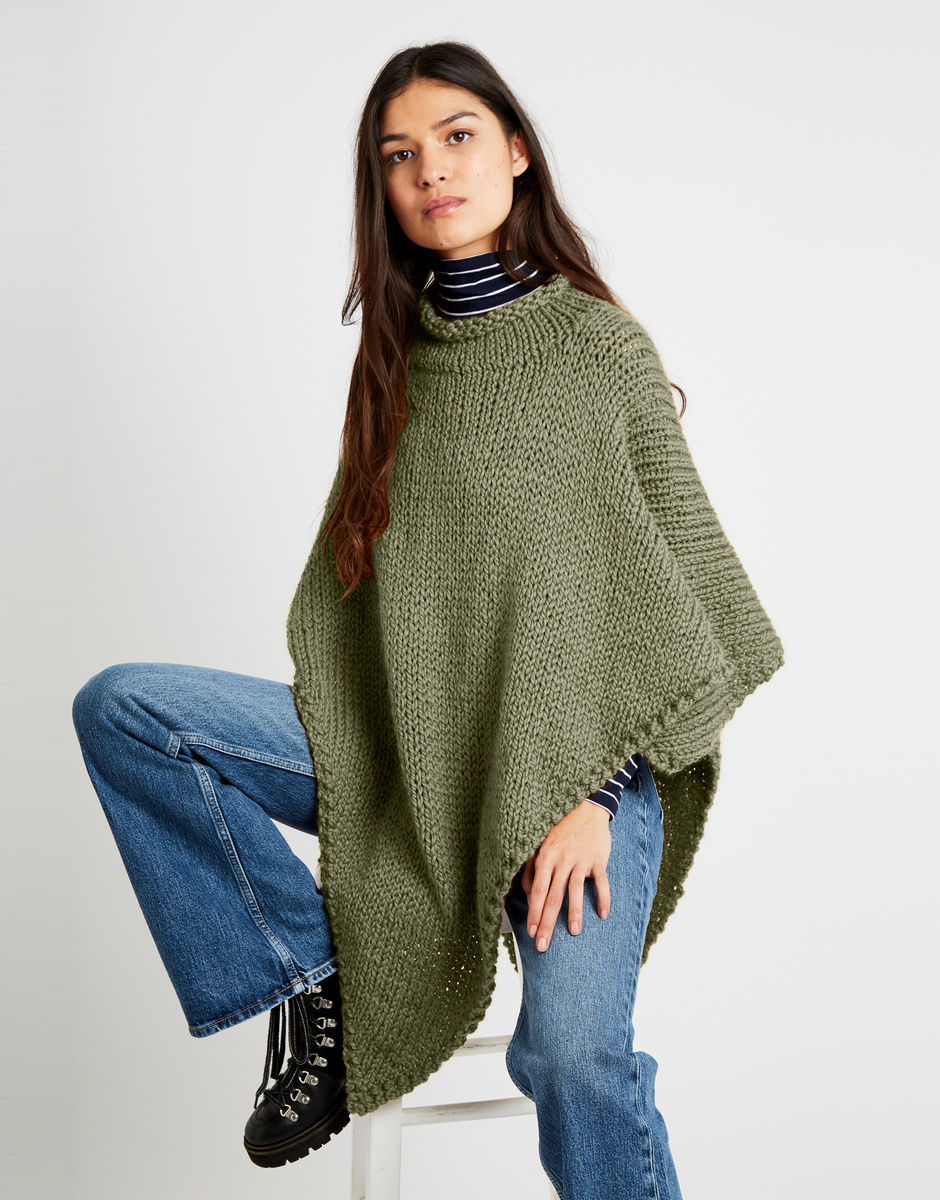 Poncho Gwyneth Eucalyptus Green