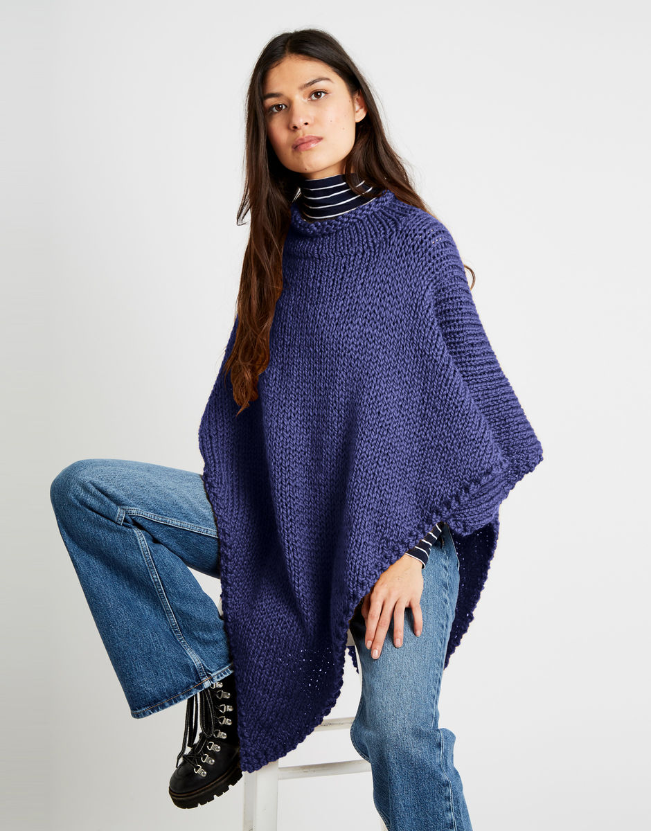 Poncho Gwyneth Midnight Blue