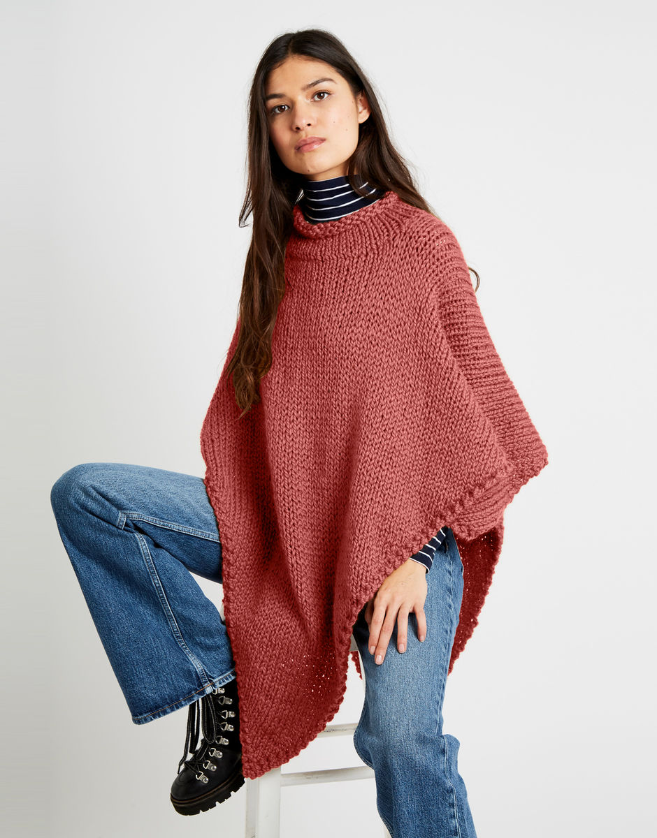 Poncho Gwyneth Rocksalt Red