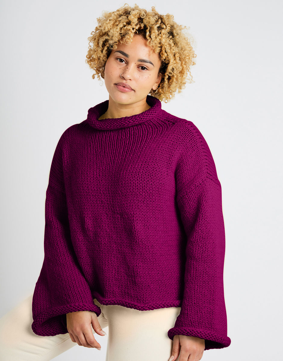 Audrey Cropped Sweater Margaux Red