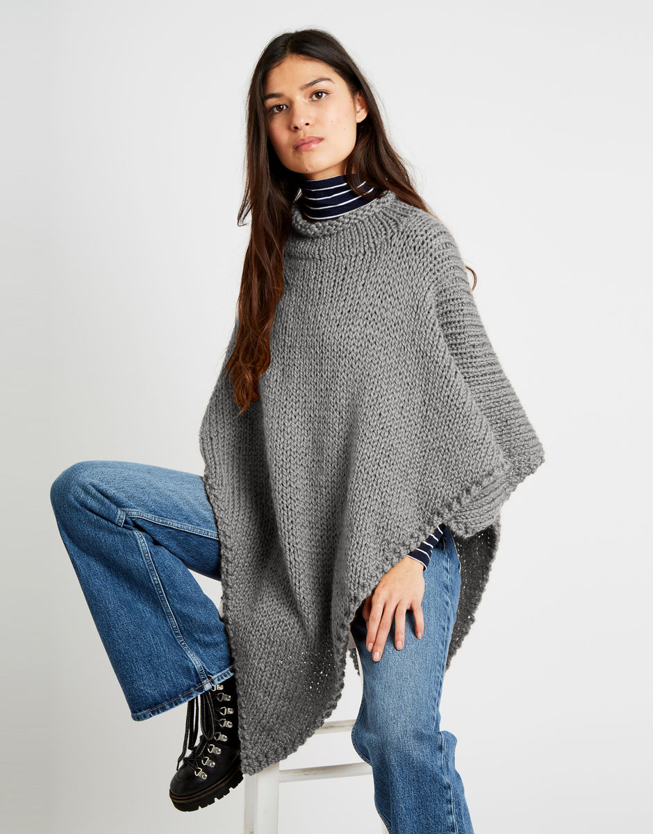 Poncho Gwyneth Rocky Grey