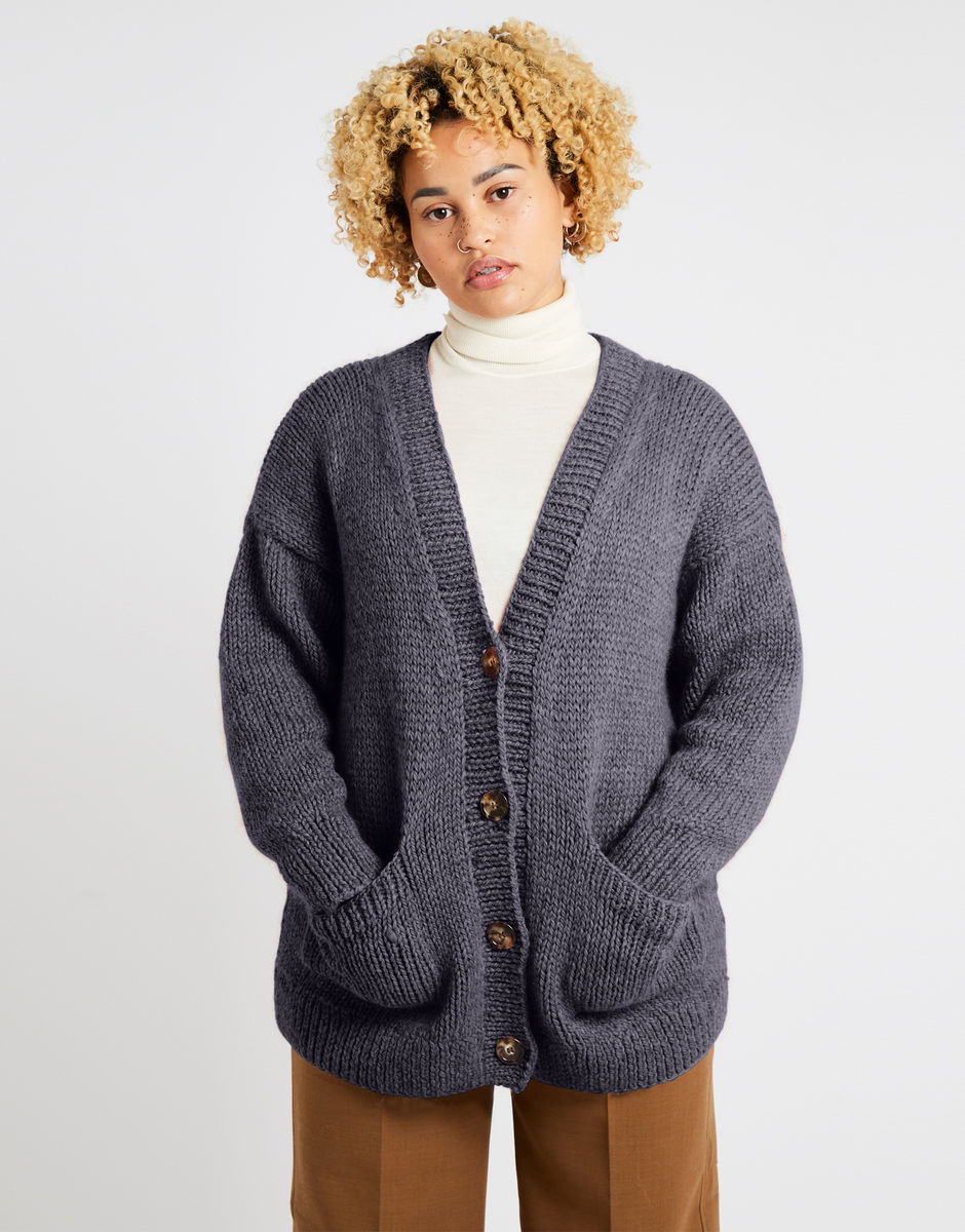 Cardigan Elizabeth Tweed Grey