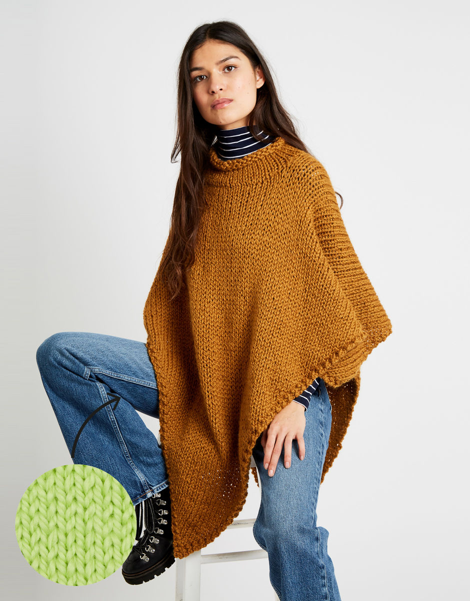 Poncho Gwyneth Lime Sorbet
