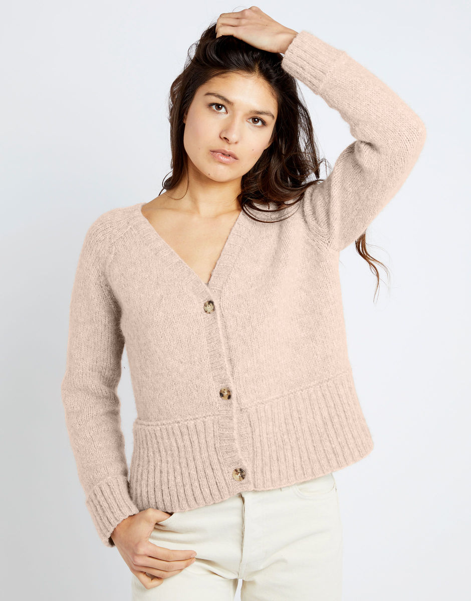Happy Cardigan Cameo Rose