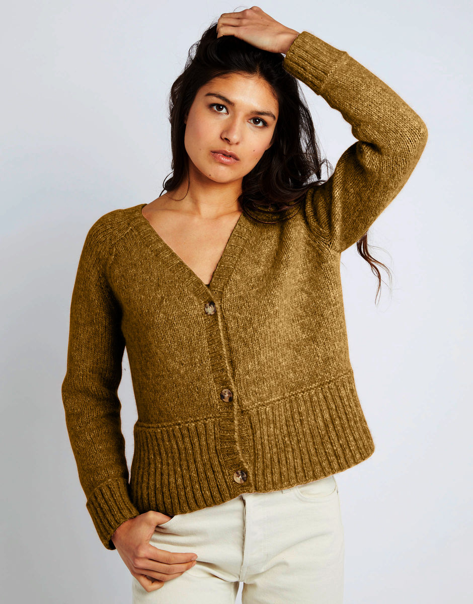 Happy Cardigan Bronzed Olive