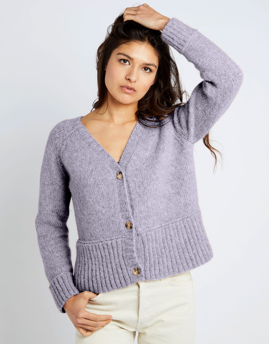 Happy Cardigan Lilac Powder
