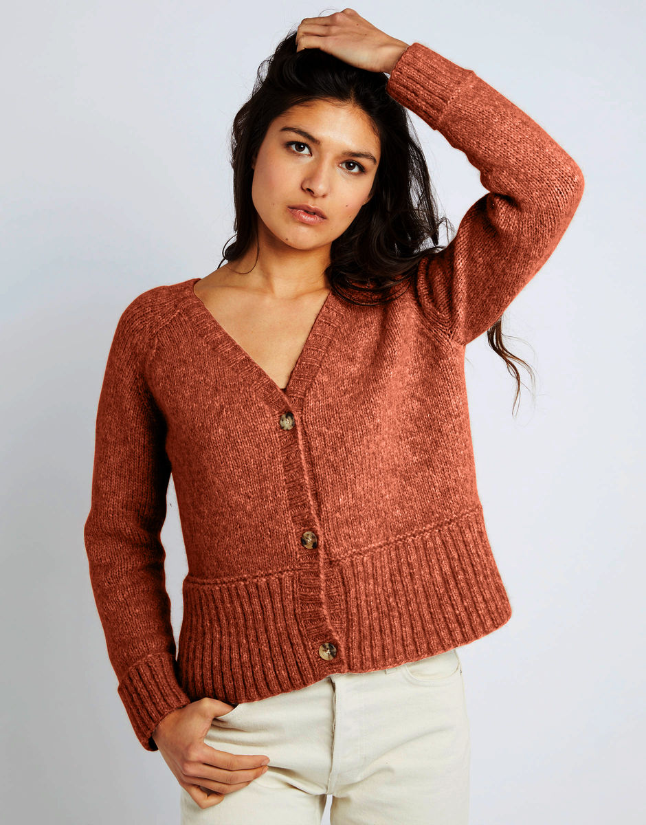 Happy Cardigan Terracotta Blush