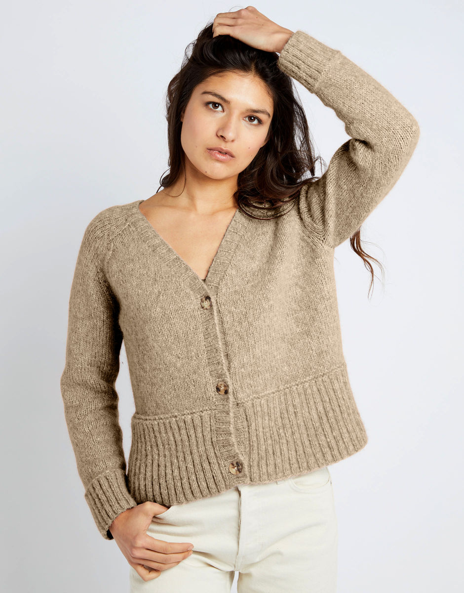 Happy Cardigan Seashell Beige