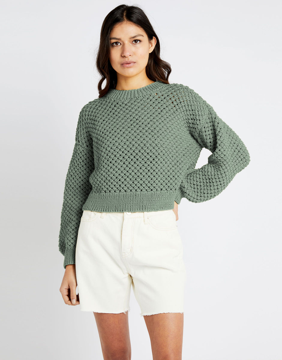 Saltwater Sweater Eucalyptus Green