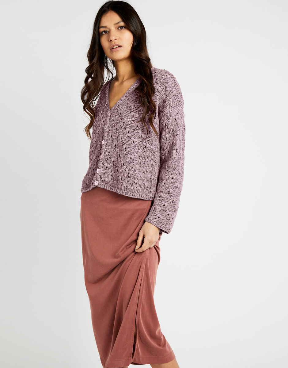 Moloko Cardigan Mellow Mauve