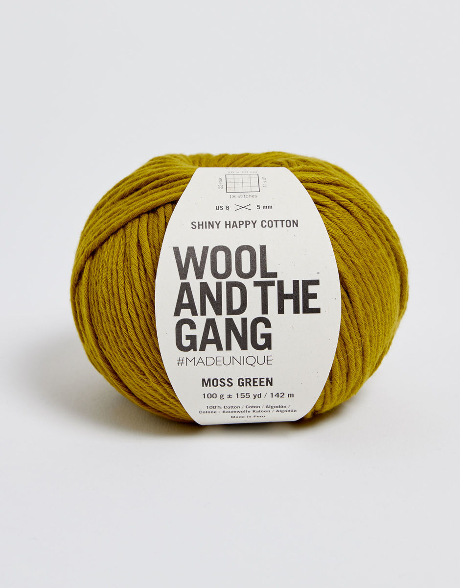 Shiny Happy Cotton Moss Green