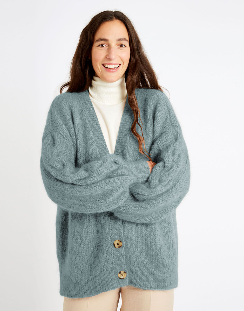 Miles Cardigan Blue Chalk
