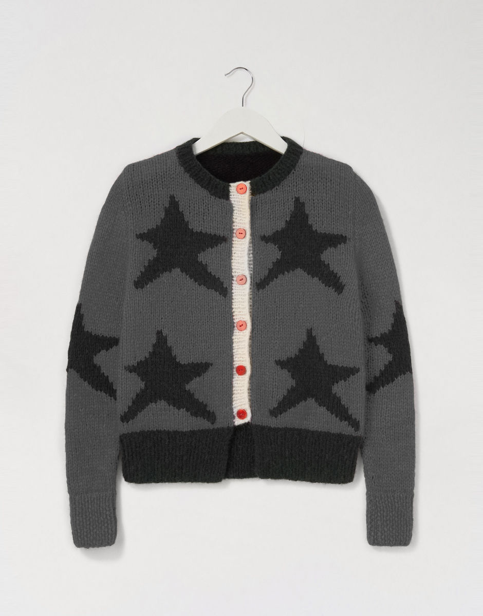 A Star Is Born Cardigan Silver Fox Grey