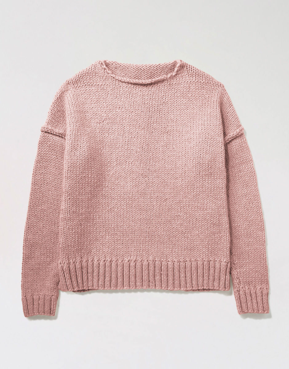 Boys Are Back Sweater Cameo Rose