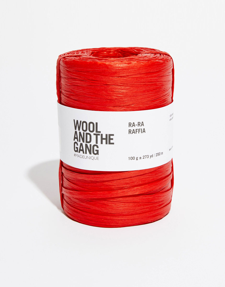 Ra-Ra Raffia Bardot Red