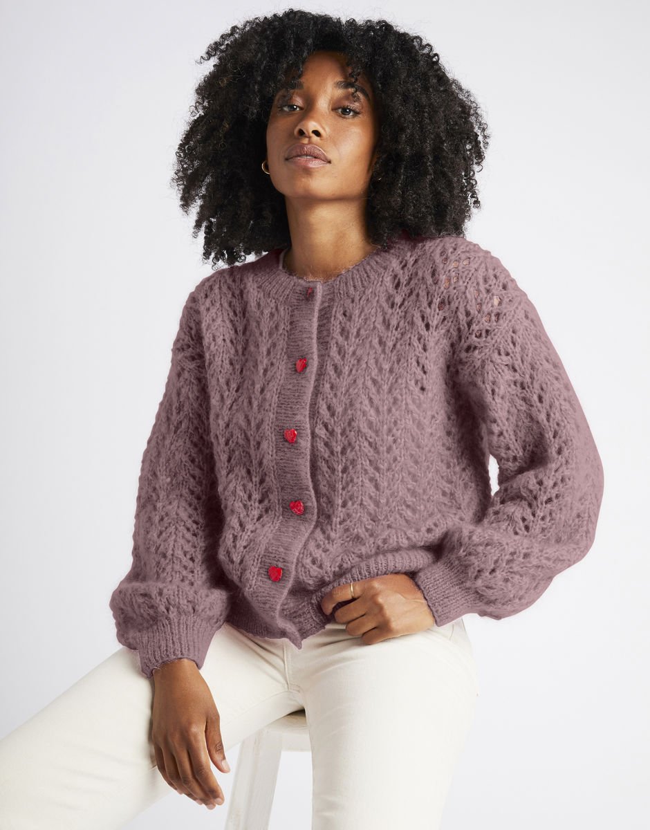 Cannes Cardigan Misty Mauve