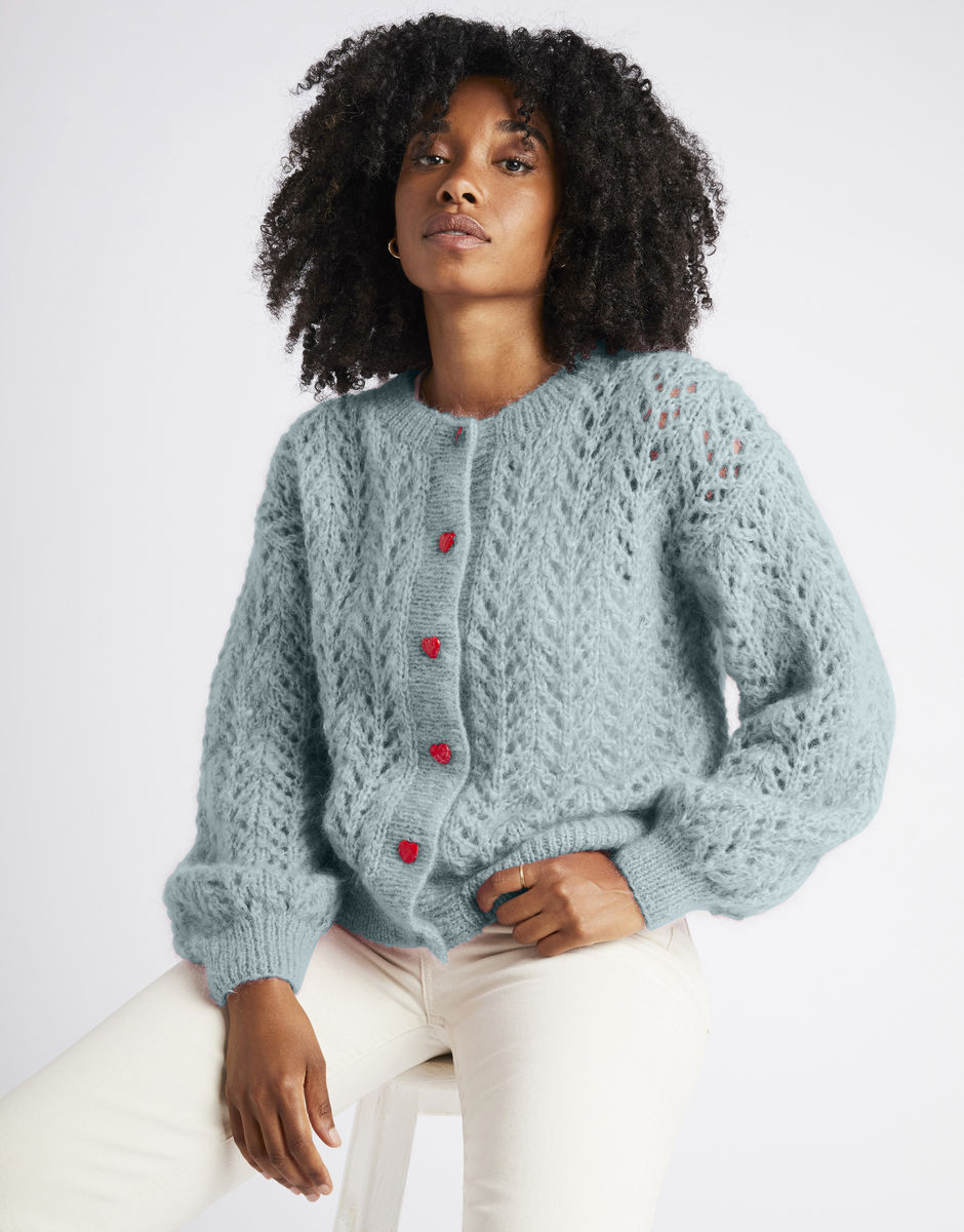 Cannes Cardigan Blue Chalk