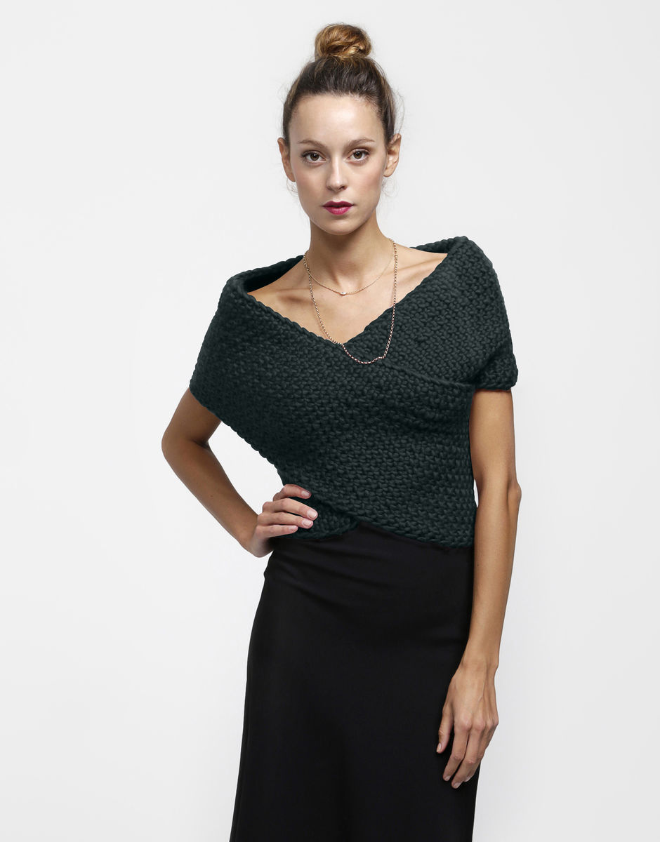 Cross My Heart Wrap Forest Green