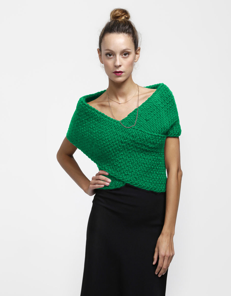 Cross My Heart Wrap Emerald Green
