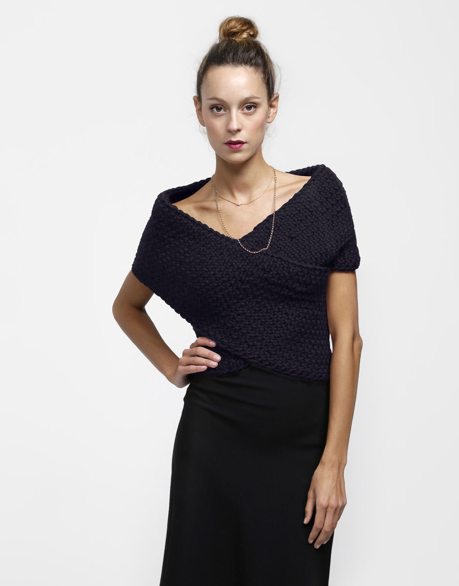 Cross My Heart Wrap Midnight Blue